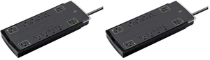 12 Outlet Slim Surge Protector - UL Rated, 4,230 Joules, Grounded and Protected Light Indicator, 10 Feet, Black (Pack of 2) 12 Outlet Slim Surge Protector - UL Rated, 4,230 Joules, Grounded and Protected Light Indicator, 10 Feet, Black (Pack of 2)