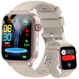 Smart Watch for Men Women (Answer/Make Calls), 1.96" HD Screen Fitness Watch with Blood Pressure/Heart Rate/Sleep/Body Temperature/Stress Monitor, SOS Button, IP68 Waterproof (Khaki) Smart Watch for Men Women (Answer/Make Calls), 1.96" HD Screen Fitness Watch with Blood Pressure/Heart Rate/Sleep/Body Temperature/Stress Monitor, SOS Button, IP68 Waterproof (Khaki)