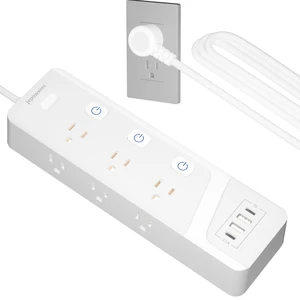 Surge Protector Power Strip with Individual Switches - 6 Wide Spaced Outlet 4 USB Ports(2 USB C), 10ft Extension Cord with Switch On/Off, 1500J, Flat Plug, Wall Mount for Home Office, White Surge Protector Power Strip with Individual Switches - 6 Wide Spaced Outlet 4 USB Ports(2 USB C), 10ft Extension Cord with Switch On/Off, 1500J, Flat Plug, Wall Mount for Home Office, White