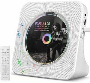 Portable CD Player for Home,Bluetooth CD Player with Speakers,White CD Player Portable for Home,with Speakers,Bluetooth,Remote,USB AUX Headphone Port,CD Player with FM Portable CD Player for Home,Bluetooth CD Player with Speakers,White CD Player Portable for Home,with Speakers,Bluetooth,Remote,USB AUX Headphone Port,CD Player with FM