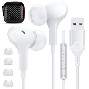 USB Headphones with Mic for Laptop PC, 7.5ft Magnetic Wired Earbuds White Noise Isolation in-Ear Earphones with Mute Volume Control Stereo Bass for Dell/HP/Acer/Chromebook/Desktop/Zoom Meeting/School USB Headphones with Mic for Laptop PC, 7.5ft Magnetic Wired Earbuds White Noise Isolation in-Ear Earphones with Mute Volume Control Stereo Bass for Dell/HP/Acer/Chromebook/Desktop/Zoom Meeting/School