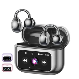 M100 Clip On Ear Headphones, Open Ear Earbuds Wireless Bluetooth 5.4, Clip On Earbuds with LCD Touchscreen, Lightweight Comfort Open Ear Headphones for Sports, Fitness, and Workouts, Black M100 Clip On Ear Headphones, Open Ear Earbuds Wireless Bluetooth 5.4, Clip On Earbuds with LCD Touchscreen, Lightweight Comfort Open Ear Headphones for Sports, Fitness, and Workouts, Black