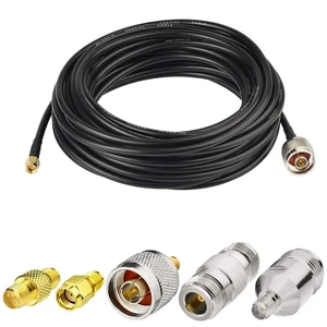 N Male to SMA Male RG58 Cable 3ft + 5pcs Coax Adapter Kit 50 Ohm Low Loss n to sma cable kit for WiFi Router GPS Receiver Antenna Booster Gateway 3G 4G 5G ADS-B Antenna etc N Male to SMA Male RG58 Cable 3ft + 5pcs Coax Adapter Kit 50 Ohm Low Loss n to sma cable kit for WiFi Router GPS Receiver Antenna Booster Gateway 3G 4G 5G ADS-B Antenna etc
