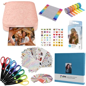 Sprocket Portable 2x3 Instant Photo Printer (Blush Pink) Fun Scrapbook Bundle Sprocket Portable 2x3 Instant Photo Printer (Blush Pink) Fun Scrapbook Bundle