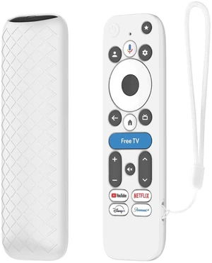 Cover for onn Google TV 4K Pro 2024 Remote, White Silicone Case 2024 Model, Android TV Box Compatible, Protective Skin Protector Cover for onn Google TV 4K Pro 2024 Remote, White Silicone Case 2024 Model, Android TV Box Compatible, Protective Skin Protector