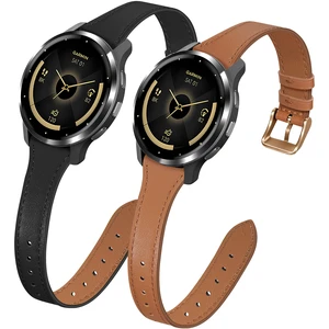 18mm Slim Leather Band Compatible with Garmin Venu 3S/Venu 4 41mm/Venu 2S, 2 Pack Leather Band Slim Thin Strap for Vivoactive 4S/Vivomove 3S/Forerunner 255S/Forerunner 265S Women 18mm Slim Leather Band Compatible with Garmin Venu 3S/Venu 4 41mm/Venu 2S, 2 Pack Leather Band Slim Thin Strap for Vivoactive 4S/Vivomove 3S/Forerunner 255S/Forerunner 265S Women