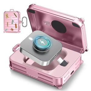 Funny Suitcase Charging Case for Oura Ring Gen 5/4/3 Charger, 1000mAh Portable Travel Power Station Fits All-Sized Oura Ring 5/4/3, 30-Day Runtime (Official Charger NOT Included) (Pink) Funny Suitcase Charging Case for Oura Ring Gen 5/4/3 Charger, 1000mAh Portable Travel Power Station Fits All-Sized Oura Ring 5/4/3, 30-Day Runtime (Official Charger NOT Included) (Pink)