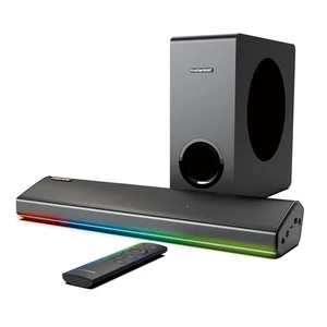 RGB Lighting Soundbar with Subwoofer, Stereo Deep Bass for PC TV 2.1 Channel Computer Projector Speakers Bluetooth Sound Bar Lights Sync to Music Games HDMI ARC Optical AUX USB RGB Lighting Soundbar with Subwoofer, Stereo Deep Bass for PC TV 2.1 Channel Computer Projector Speakers Bluetooth Sound Bar Lights Sync to Music Games HDMI ARC Optical AUX USB