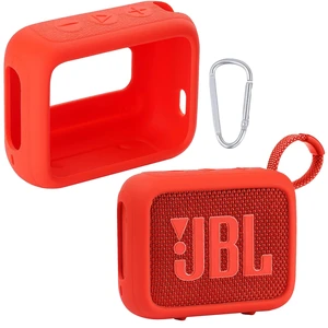 for JBL Go 4 Waterproof Bluetooth Speaker Silicone Cover, Red Snug Fit, Portable Carabiner Clip, Shock Absorption, Drop Protection, Travel Lightweight Design, Protective Skin Case for JBL Go 4 Waterproof Bluetooth Speaker Silicone Cover, Red Snug Fit, Portable Carabiner Clip, Shock Absorption, Drop Protection, Travel Lightweight Design, Protective Skin Case