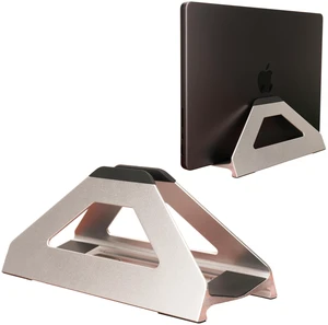 Vertical Laptop Stand, Space Saving Holder for MacBook with Tool-Free Width Adjustment, Pretty Anodized Aluminum for Desk, Universal Fit for 10-17" Laptop Vertical Laptop Stand, Space Saving Holder for MacBook with Tool-Free Width Adjustment, Pretty Anodized Aluminum for Desk, Universal Fit for 10-17" Laptop