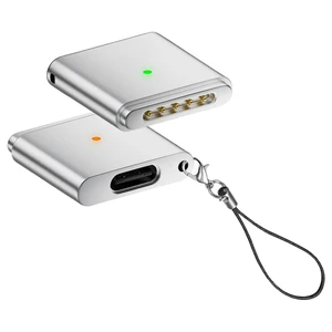 USB-C to Mags 3 Adapter Compatible with Apple MacBook, MagSafe 3 T-Plug Magnetic Charging Converter (Silver, Air (M1/M2/M3/M4)) USB-C to Mags 3 Adapter Compatible with Apple MacBook, MagSafe 3 T-Plug Magnetic Charging Converter (Silver, Air (M1/M2/M3/M4))