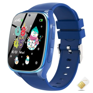 4G Kids Smart Watch - Smartwatch for Kids with SIM Card, SOS Call Camera Video Alarm Stopwatch AudioBook Music Games Pedometer Gift Toys for 4-12 Years Old Boys and Girls (Blue) 4G Kids Smart Watch - Smartwatch for Kids with SIM Card, SOS Call Camera Video Alarm Stopwatch AudioBook Music Games Pedometer Gift Toys for 4-12 Years Old Boys and Girls (Blue)