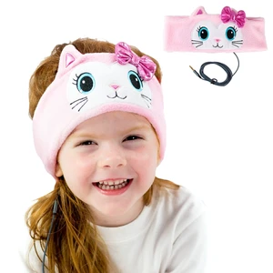 Over The Ear Headband Headphones - Kids Headphones Volume Limited with Thin Speakers & Super Soft Fleece Headband - Pink Kitty Over The Ear Headband Headphones - Kids Headphones Volume Limited with Thin Speakers & Super Soft Fleece Headband - Pink Kitty