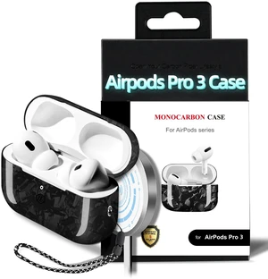 Real Forged Carbon Fiber Case for AirPods Pro 3, Slim Protective Hard Cover with Lanyard, Compatible with MagSafe, Scratch-Resistant & Drop-Proof-Forged Glossy Black Real Forged Carbon Fiber Case for AirPods Pro 3, Slim Protective Hard Cover with Lanyard, Compatible with MagSafe, Scratch-Resistant & Drop-Proof-Forged Glossy Black