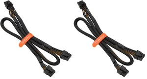 PCIe Cable - 8 Pin Male to Dual 8 Pin (6+2) Male Power Adapter, Sleeved 25-inch+9-inch (63cm+23cm) for Seasonic PSUs (Pack of 2) PCIe Cable - 8 Pin Male to Dual 8 Pin (6+2) Male Power Adapter, Sleeved 25-inch+9-inch (63cm+23cm) for Seasonic PSUs (Pack of 2)