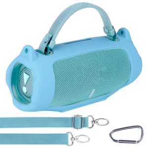 Silicone Cover Compatible with JBL Charge 6 Portable Speaker Precisely Tailored Silicone Cover, Anti-Slip Texture, Shock Buffer Protection, Lightweight Carry, Light Blue Cover Silicone Cover Compatible with JBL Charge 6 Portable Speaker Precisely Tailored Silicone Cover, Anti-Slip Texture, Shock Buffer Protection, Lightweight Carry, Light Blue Cover