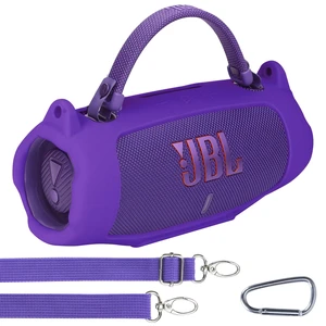Silicone Cover Compatible with JBL Charge 6 Portable Speaker Precisely Tailored Silicone Cover, Anti-Slip Texture, Shock Buffer Protection, Lightweight Carry, Purple Cover Silicone Cover Compatible with JBL Charge 6 Portable Speaker Precisely Tailored Silicone Cover, Anti-Slip Texture, Shock Buffer Protection, Lightweight Carry, Purple Cover
