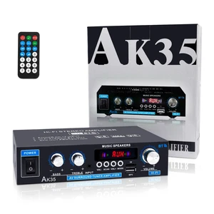 AK35 Home Audio Amplifier Bluetooth 5.0 200W Stereo Receivers 2.0 Channel,Bass & Treble, Remote Control, USB/TF/MIC/AUX Input,Suitable for Home Theater Passive Speakers AK35 Home Audio Amplifier Bluetooth 5.0 200W Stereo Receivers 2.0 Channel,Bass & Treble, Remote Control, USB/TF/MIC/AUX Input,Suitable for Home Theater Passive Speakers