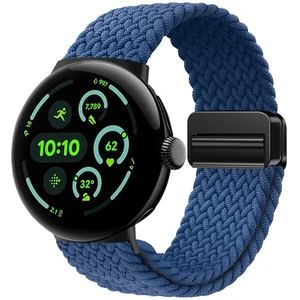 Nylon Braided Bands Compatible with Google Pixel Watch 5/4/3/2/1 41mm 45mm Upgraded Magnetic Clasp Connector, Breathable Adjustable Stretchy Sport Replacement Straps for Pixel Watch 5 Band Men Women Nylon Braided Bands Compatible with Google Pixel Watch 5/4/3/2/1 41mm 45mm Upgraded Magnetic Clasp Connector, Breathable Adjustable Stretchy Sport Replacement Straps for Pixel Watch 5 Band Men Women