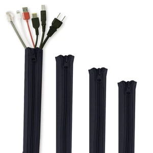 Cable Management Sleeves for Wires 19 Inch, 4 Pieces -Black Cord Management System Wrap Cover Organizer with Zipper, Wire Hider Protector for TV, PC Computer, Office, Home Entertainment Cable Management Sleeves for Wires 19 Inch, 4 Pieces -Black Cord Management System Wrap Cover Organizer with Zipper, Wire Hider Protector for TV, PC Computer, Office, Home Entertainment
