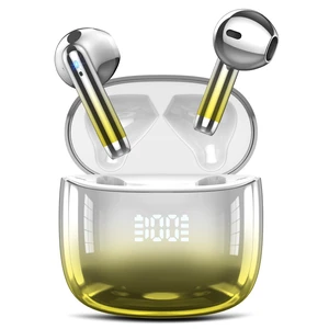 Wireless Earbuds, Bluetooth Headphones 48H Playtime Ear Buds with LED Power Display, IPX7 Waterproof Bluetooth 5.4 Earphones in-Ear Earbuds with 4 Mic for Android iOS Cell Phone Laptop (Yellow) Wireless Earbuds, Bluetooth Headphones 48H Playtime Ear Buds with LED Power Display, IPX7 Waterproof Bluetooth 5.4 Earphones in-Ear Earbuds with 4 Mic for Android iOS Cell Phone Laptop (Yellow)