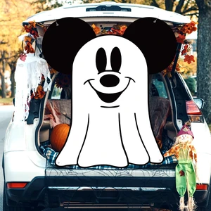 Halloween Trunk or Treat Decorations,Mouse Theme Ghost Trunk or Treat Backdrop for Halloween Car SUV Truck Garage Door Archway Decorations Halloween Trunk or Treat Decorations,Mouse Theme Ghost Trunk or Treat Backdrop for Halloween Car SUV Truck Garage Door Archway Decorations
