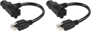 1 Foot Nema 5-15P Male to C13/ Nema 5-15R Piggyback Power Cord, UL CUL SJT 14AWG 3C, Replacement for Daisy Chain Pro Audio DJ etc (Pack of 2) 1 Foot Nema 5-15P Male to C13/ Nema 5-15R Piggyback Power Cord, UL CUL SJT 14AWG 3C, Replacement for Daisy Chain Pro Audio DJ etc (Pack of 2)