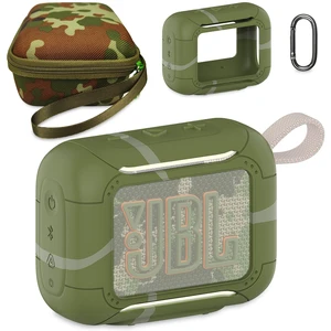 Protective Case for JBL Go 5 Portable Bluetooth Speaker Accessories Hard Carrying Case and Silicone Cover with Metal Carabiner (Squad Case) Protective Case for JBL Go 5 Portable Bluetooth Speaker Accessories Hard Carrying Case and Silicone Cover with Metal Carabiner (Squad Case)