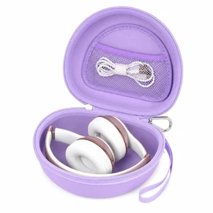 Hard Headphone Case for Beats Solo 4 3 2 & Studio Pro Extra-Large Protective Shell for Foldable On-Ear Headsets, Storage for Students, Commuters, Home and Travel - Light Purple Hard Headphone Case for Beats Solo 4 3 2 & Studio Pro Extra-Large Protective Shell for Foldable On-Ear Headsets, Storage for Students, Commuters, Home and Travel - Light Purple