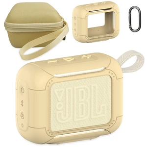 Protective Case for JBL Go 5 Portable Bluetooth Speaker Accessories Hard Carrying Case and Silicone Cover with Metal Carabiner (Yellow Case) Protective Case for JBL Go 5 Portable Bluetooth Speaker Accessories Hard Carrying Case and Silicone Cover with Metal Carabiner (Yellow Case)