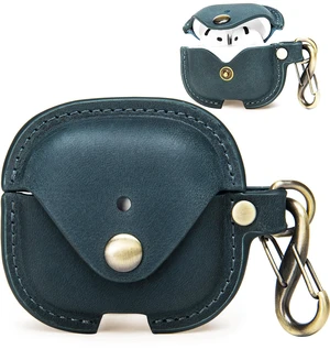 Leather Case Cover for Apple Airpods 5(2026)/4(2024)&ANC (Blue) Vintage Crazy Horse Leather, Wireless Charging Compatible, Front LED Visibility, Includes Keychain Leather Case Cover for Apple Airpods 5(2026)/4(2024)&ANC (Blue) Vintage Crazy Horse Leather, Wireless Charging Compatible, Front LED Visibility, Includes Keychain