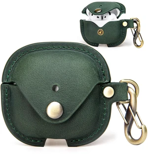 Leather Case Cover for Apple Airpods 5(2026)/4(2024)&ANC (Green) Elegant Retro-Style Crazy Horse Leather, with Keychain, Supports Wireless Charging, Features Front LED Visibility Leather Case Cover for Apple Airpods 5(2026)/4(2024)&ANC (Green) Elegant Retro-Style Crazy Horse Leather, with Keychain, Supports Wireless Charging, Features Front LED Visibility