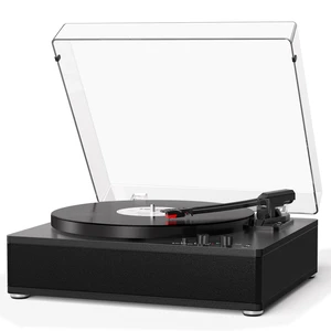 Vinyl Record Player with Stereo Speakers, Full-Size Turntable for Vinyl Records, Bluetooth Input & Output, 3-Speeds LP Player, Adjustable Counterweight, AUX Input, RCA Output, Retro Record Player Vinyl Record Player with Stereo Speakers, Full-Size Turntable for Vinyl Records, Bluetooth Input & Output, 3-Speeds LP Player, Adjustable Counterweight, AUX Input, RCA Output, Retro Record Player