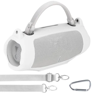 Silicone Cover Compatible with JBL Charge 6 Portable Speaker Precisely Tailored Silicone Cover, Anti-Slip Texture, Shock Buffer Protection, Lightweight Carry, White Cover Silicone Cover Compatible with JBL Charge 6 Portable Speaker Precisely Tailored Silicone Cover, Anti-Slip Texture, Shock Buffer Protection, Lightweight Carry, White Cover