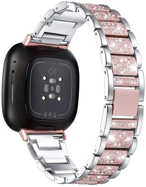 Bling Bands Compatible with fitbit Sense 2/Sense/Versa 4/Versa 3, Women Replacement Wristbands Dressy Luxurious Bracelet for Ladies Bling Bands Compatible with fitbit Sense 2/Sense/Versa 4/Versa 3, Women Replacement Wristbands Dressy Luxurious Bracelet for Ladies