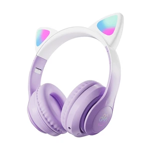 Kids Bluetooth Wireless Over-Ear Cat Ear Headphones with Microphone for Kids Teens Adults (Pro-Purple) Kids Bluetooth Wireless Over-Ear Cat Ear Headphones with Microphone for Kids Teens Adults (Pro-Purple)