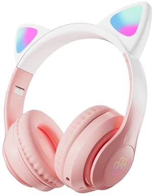 Kids Wireless Bluetooth Headphones with Microphone for School/Travel/Tablet Cat Ear Headphones; Over Ear Headphones Kids Wireless Bluetooth Headphones with Microphone for School/Travel/Tablet Cat Ear Headphones; Over Ear Headphones