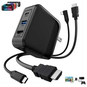 Switch 2 Dock Charger Kit, 65W Portable Docking Station with 4K HDMI Cable Portable Docking Station Compatible with Switch 2/1/OLED Steam Deck, 4K HDMI cable, USB-C cable, Travel TV Dock for Nintendo Switch 2 Dock Charger Kit, 65W Portable Docking Station with 4K HDMI Cable Portable Docking Station Compatible with Switch 2/1/OLED Steam Deck, 4K HDMI cable, USB-C cable, Travel TV Dock for Nintendo