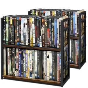 2 Tier DVD Storage Rack, Holds 96 Discs for Media Storage, 2 Pack Game Disc Shelf for Blu-ray/Game Cases/Papers/Cards, Space-saving Desktop/Closet Stand 2 Tier DVD Storage Rack, Holds 96 Discs for Media Storage, 2 Pack Game Disc Shelf for Blu-ray/Game Cases/Papers/Cards, Space-saving Desktop/Closet Stand