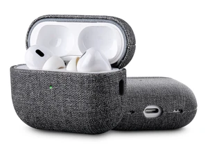 Envelop Series -Hard Case for AirPods Pro 3rd Generation - Gray Hand-crafted Case Fully Wrapped in Faux Leather; Canvas Finish; Soft Microfiber Inner Lining; Qi wireless charging Envelop Series -Hard Case for AirPods Pro 3rd Generation - Gray Hand-crafted Case Fully Wrapped in Faux Leather; Canvas Finish; Soft Microfiber Inner Lining; Qi wireless charging