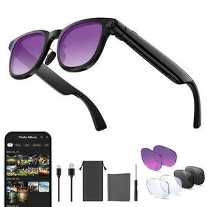 AI Smart Glasses with Camera,8MP Camera Glasses,4K HD Video Recording Glasses with AI Assistant,IP65 Waterproof Bluetooth,Replaceable Sunglasses with Photochromic Lens (Eyeglass frame width 51mm) AI Smart Glasses with Camera,8MP Camera Glasses,4K HD Video Recording Glasses with AI Assistant,IP65 Waterproof Bluetooth,Replaceable Sunglasses with Photochromic Lens (Eyeglass frame width 51mm)