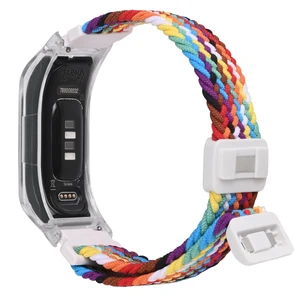 Braided Nylon band Compatible with vivosmart 5 Activity Tracker Replacement Watchband with Transparent Case Medium Braided Nylon band Compatible with vivosmart 5 Activity Tracker Replacement Watchband with Transparent Case Medium
