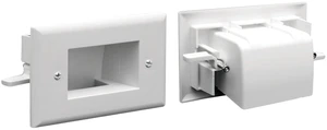 DataComm Electronics Recessed Pro-Power Kit, In-Wall Cable Management Cord Hider for Power & Low-Voltage Cables for Wall-Mounted TV, Includes Straight Blade Inlet & Romex Wire, 1 Receptacle DataComm Electronics Recessed Pro-Power Kit, In-Wall Cable Management Cord Hider for Power & Low-Voltage Cables for Wall-Mounted TV, Includes Straight Blade Inlet & Romex Wire, 1 Receptacle