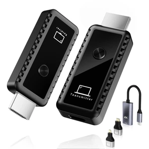 Wireless HDMI Transmitter and Receiver 4K, 2.4/5GHz 1080P Portable Wireless HDMI Extender Kit Adapter for Streaming Video and Audio to Monitor from PC/TV Box/Projector, 100ft Dual Band Smart Handovers Wireless HDMI Transmitter and Receiver 4K, 2.4/5GHz 1080P Portable Wireless HDMI Extender Kit Adapter for Streaming Video and Audio to Monitor from PC/TV Box/Projector, 100ft Dual Band Smart Handovers