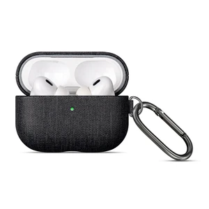 Case for AirPods Pro 2 - Canvas Style PU Leather - Black Handmade Protective Hard Shell Cover - Vegan Leather & PC Dual Layer Protection - AirPods Pro 2nd Generation Case with Clip Case for AirPods Pro 2 - Canvas Style PU Leather - Black Handmade Protective Hard Shell Cover - Vegan Leather & PC Dual Layer Protection - AirPods Pro 2nd Generation Case with Clip