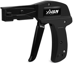 Fastening Tie Wrap Gun with Adjustable Tension and Built-In Flush Cutter for 0.09-0.19 inch Nylon Cable Tie Tightening - Professional Grade Cable Zip Tie Tool Fastening Tie Wrap Gun with Adjustable Tension and Built-In Flush Cutter for 0.09-0.19 inch Nylon Cable Tie Tightening - Professional Grade Cable Zip Tie Tool