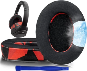 Cooling-Gel Replacement Earpads for Sony WH-1000XM3 (WH1000XM3) Over-Ear Headphones, Ear Pads Cushions with High-Density Noise Isolation Foam, Added Thickness - Red Storm Cooling-Gel Replacement Earpads for Sony WH-1000XM3 (WH1000XM3) Over-Ear Headphones, Ear Pads Cushions with High-Density Noise Isolation Foam, Added Thickness - Red Storm