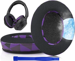 Cooling-Gel Replacement Earpads for Sony WH-1000XM3 (WH1000XM3) Over-Ear Headphones, Ear Pads Cushions with High-Density Noise Isolation Foam, Added Thickness - Purple Black Cooling-Gel Replacement Earpads for Sony WH-1000XM3 (WH1000XM3) Over-Ear Headphones, Ear Pads Cushions with High-Density Noise Isolation Foam, Added Thickness - Purple Black