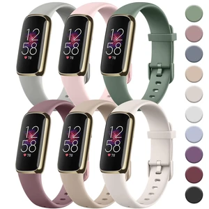 6 PACK Sport Bands Compatible with Fitbit Luxe Bands for Women Men, Soft Silicone Waterproof Straps Replacement Wristbands Compatible for Fitbit Luxe Watch Band(6 Pack) 6 PACK Sport Bands Compatible with Fitbit Luxe Bands for Women Men, Soft Silicone Waterproof Straps Replacement Wristbands Compatible for Fitbit Luxe Watch Band(6 Pack)