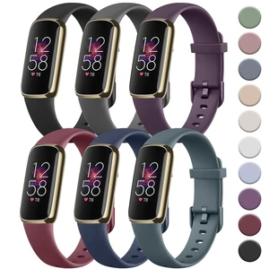 6 PACK Sport Bands Compatible with Fitbit Luxe Bands for Women Men, Soft Silicone Waterproof Straps Replacement Wristbands Compatible for Fitbit Luxe Watch Band(6 Pack) 6 PACK Sport Bands Compatible with Fitbit Luxe Bands for Women Men, Soft Silicone Waterproof Straps Replacement Wristbands Compatible for Fitbit Luxe Watch Band(6 Pack)